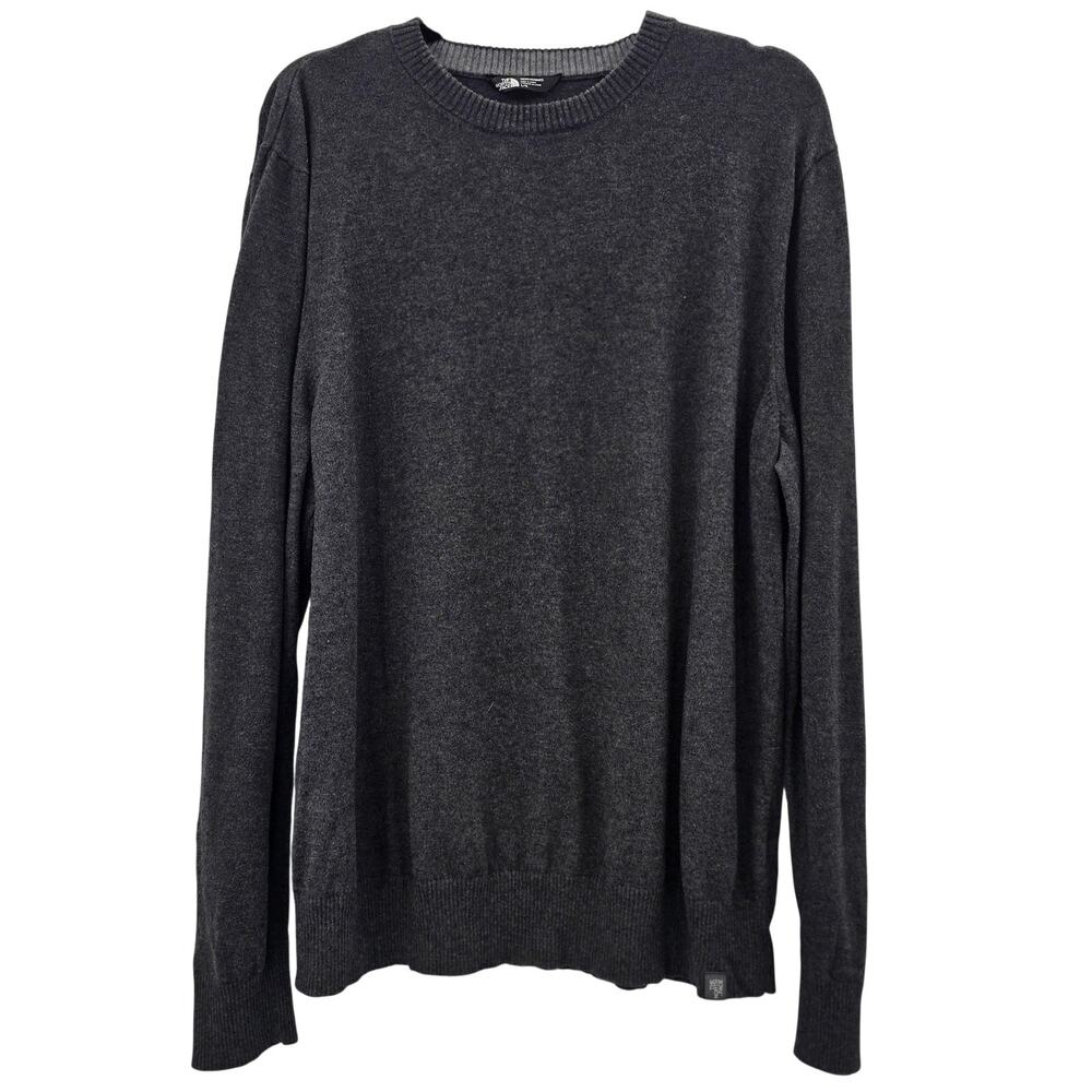 The North Face Mens Large Gray Wool Crewneck Sweater